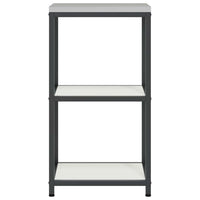 Mensola per il deposito in cucina Bianco Acciaio 874969