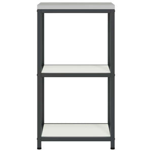 Mensola per il deposito in cucina Bianco Acciaio 874969