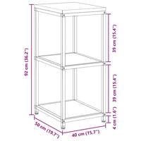 vidaXL Mensola per il deposito in cucina Antracite Acciaio