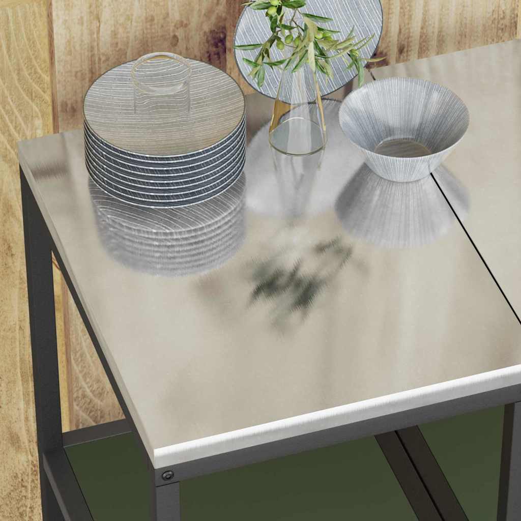 Mensola per il deposito in cucina Verde oliva Acciaio 874971