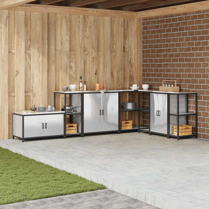 Mensola per il deposito in cucina Argento Acciaio inossidabile 874972