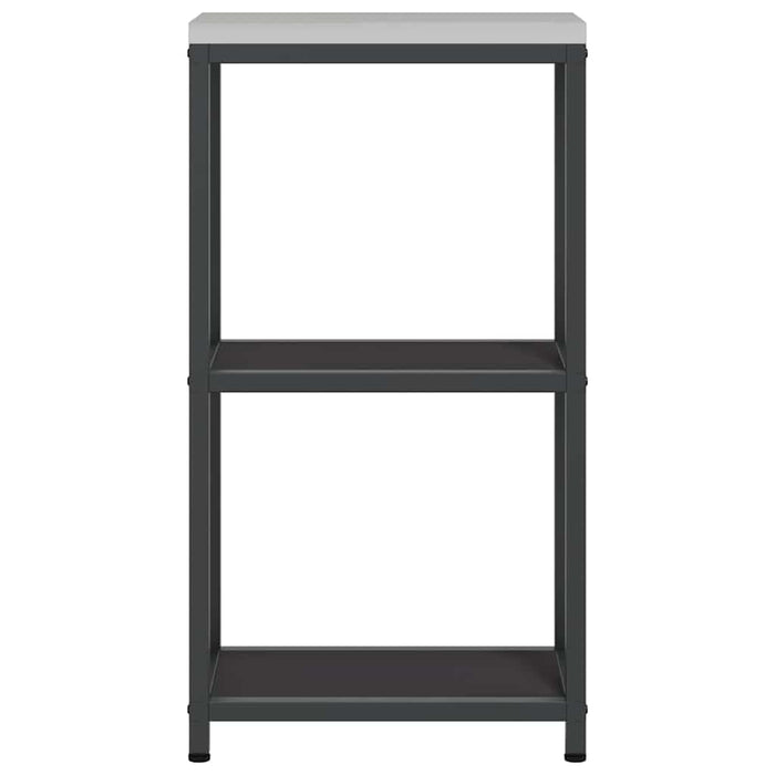 vidaXL Mensola per il deposito in cucina con lo scaffale Nero Acciaio