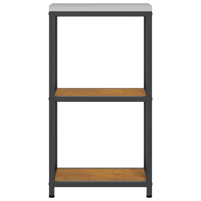 vidaXL Mensola per il deposito in cucina con lo scaffale Ruggine