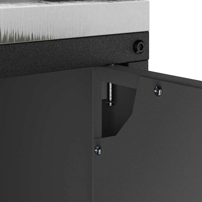 vidaXL Armadietto per Stoccaggio in Cucina con porta Nero Acciaio