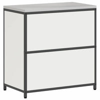 Armadietto per Stoccaggio in Cucina con porta Bianco Acciaio 874983