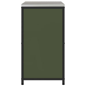 vidaXL Armadietto per Stoccaggio in Cucina Verde oliva Acciaio