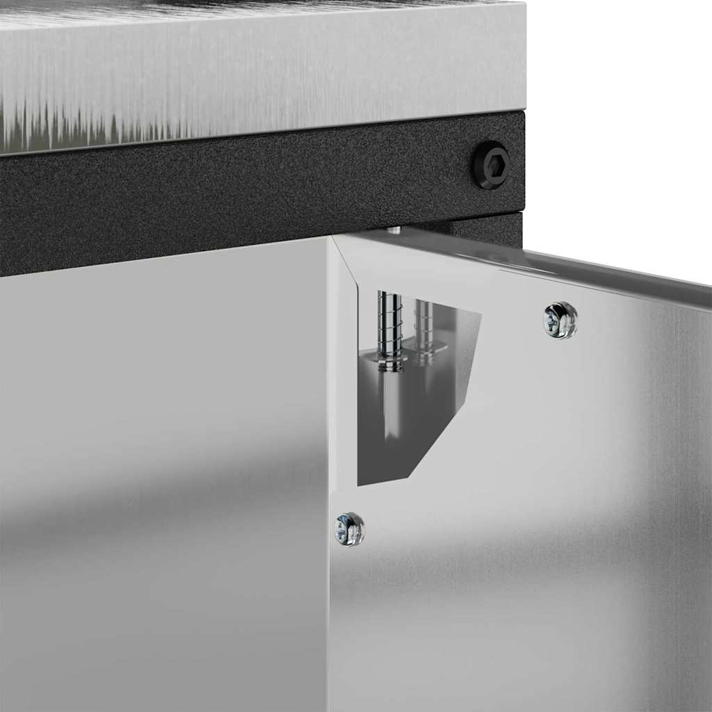 Armadietto per Stoccaggio in Cucina Argento Acciaio zincato 874987