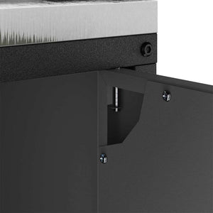 vidaXL Armadietto per Stoccaggio in Cucina con porta Nero Acciaio