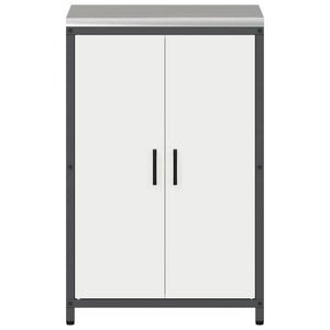 vidaXL Armadietto per Stoccaggio in Cucina con porta Bianco Acciaio