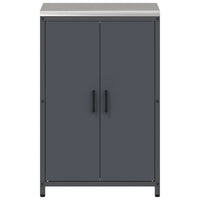 Armadietto per Stoccaggio in Cucina con porta Antracite Acciaio 874991