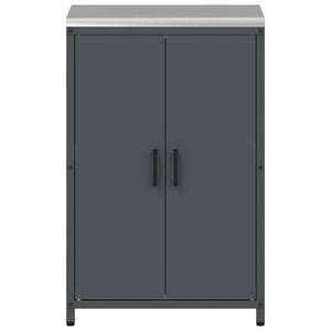Armadietto per Stoccaggio in Cucina con porta Antracite Acciaio 874991