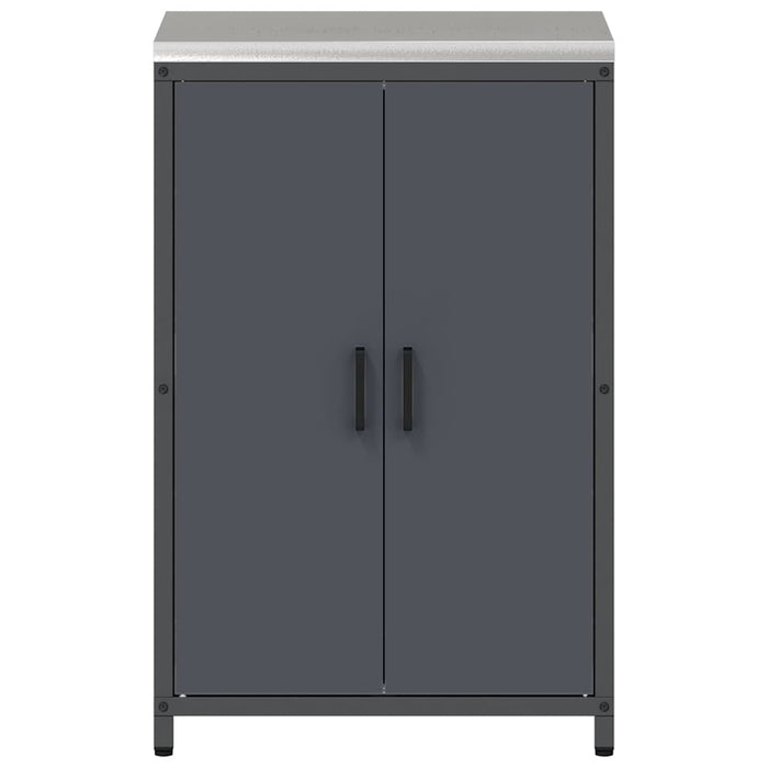 Armadietto per Stoccaggio in Cucina con porta Antracite Acciaio 874991