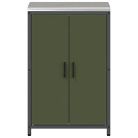 vidaXL Armadietto per Stoccaggio in Cucina Verde oliva Acciaio