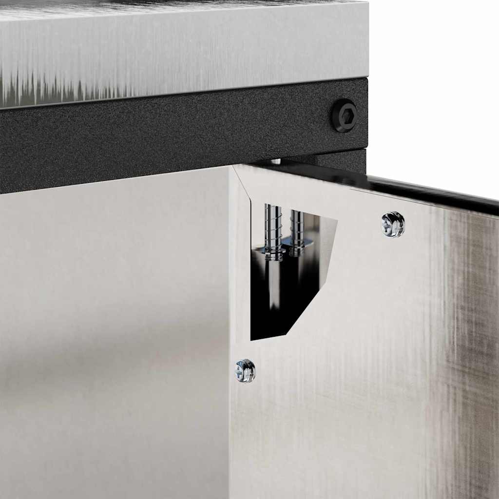 Armadietto per Stoccaggio in Cucina con lo scaffale Argento 874993