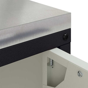 vidaXL Armadietto per Stoccaggio in Cucina con cassetto Bianco Acciaio