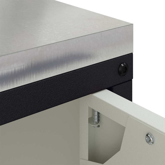 vidaXL Armadietto per Stoccaggio in Cucina con cassetto Bianco Acciaio