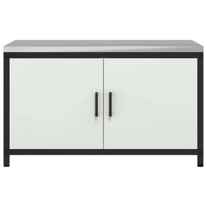 Armadietto per Stoccaggio in Cucina con cassetto Bianco Acciaio 874997
