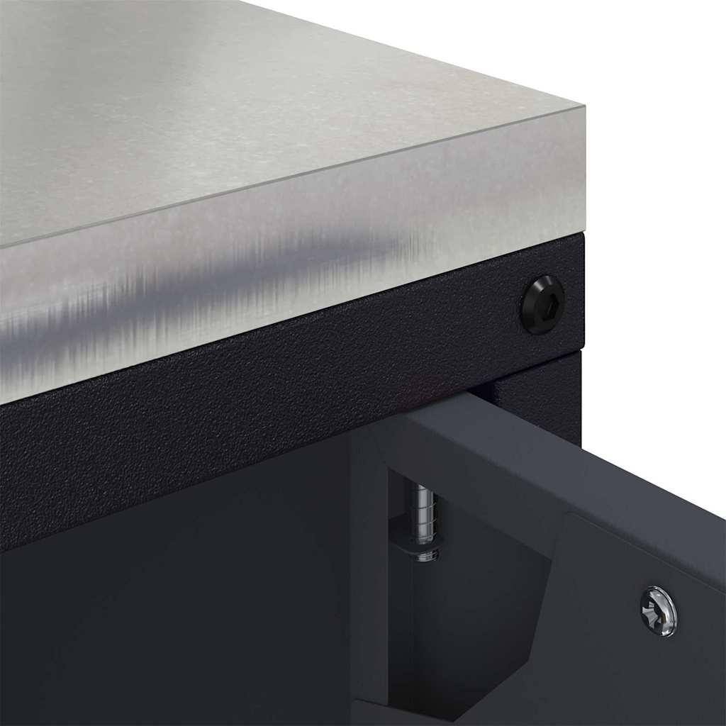 vidaXL Armadietto per Stoccaggio in Cucina con porta Antracite Acciaio