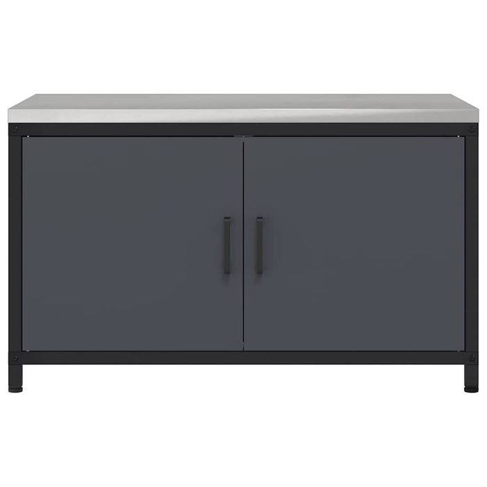 Armadietto per Stoccaggio in Cucina con porta Antracite Acciaio 874998