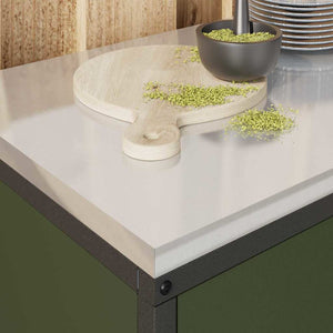 Armadietto per Stoccaggio in Cucina Verde oliva Acciaio 874999