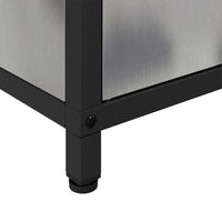 vidaXL Armadietto per Stoccaggio in Cucina con lo scaffale Argento