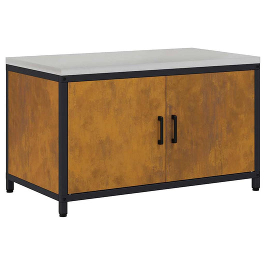 vidaXL Armadietto per Stoccaggio in Cucina con lo scaffale Ruggine