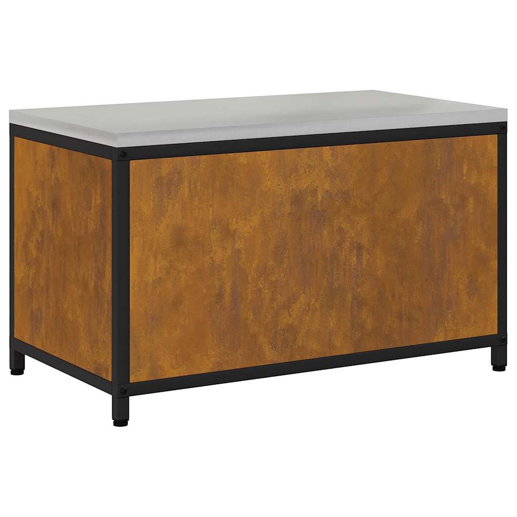 vidaXL Armadietto per Stoccaggio in Cucina con lo scaffale Ruggine