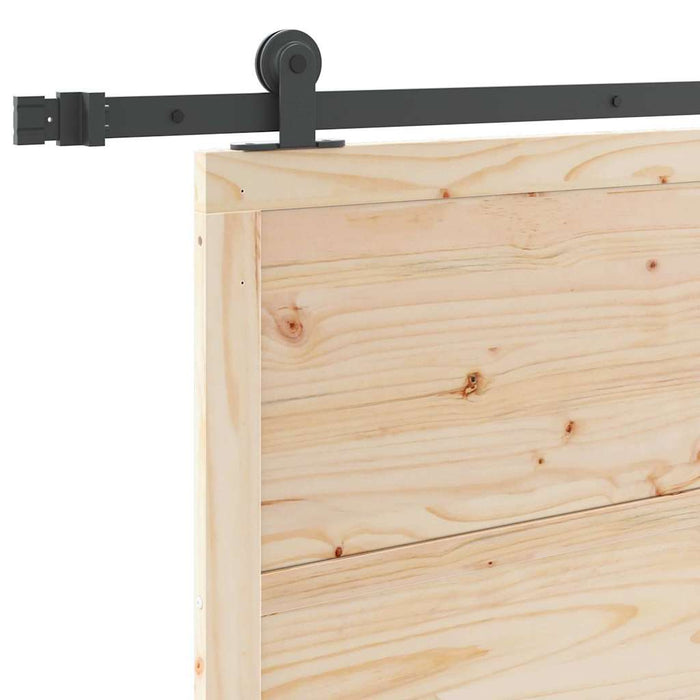 vidaXL Porta scorrevole Marrone 100 x 208 cm Legno di pino massello