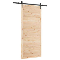 Porta scorrevole Marrone 80 x 208 cm Legno di pino massello 3381145