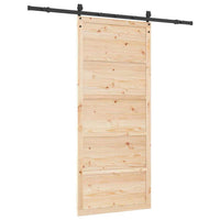 vidaXL Porta scorrevole Marrone 80 x 208 cm Legno di pino massello