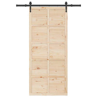 Porta scorrevole Marrone 80 x 208 cm Legno di pino massello 3381155
