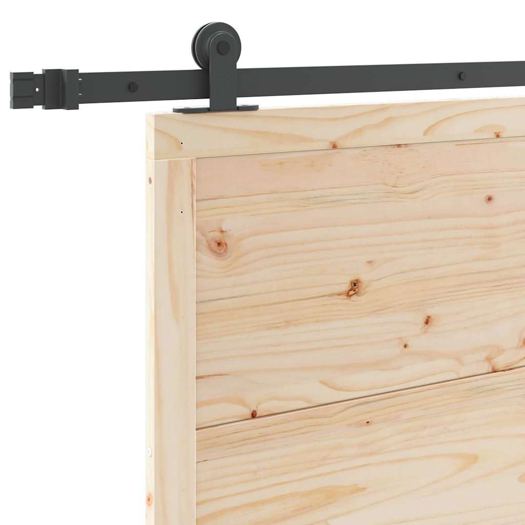 Porta scorrevole Marrone 80 x 208 cm Legno di pino massello 3381165