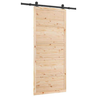 vidaXL Porta scorrevole Marrone 80 x 208 cm Legno di pino massello