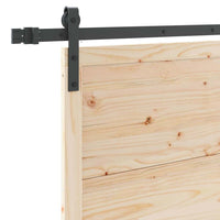 Porta scorrevole Marrone 80 x 208 cm Legno di pino massello 3381168