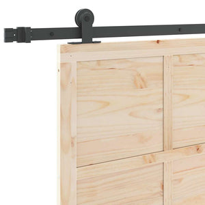 Porta scorrevole Marrone 80 x 208 cm Legno di pino massello 3381178