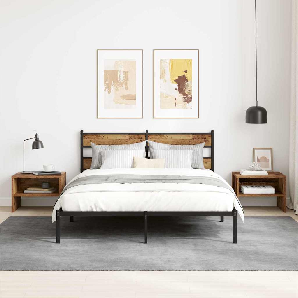 vidaXL Armadio da Notte 2 pcs Legno vecchio 40 x 40 x 30 cm