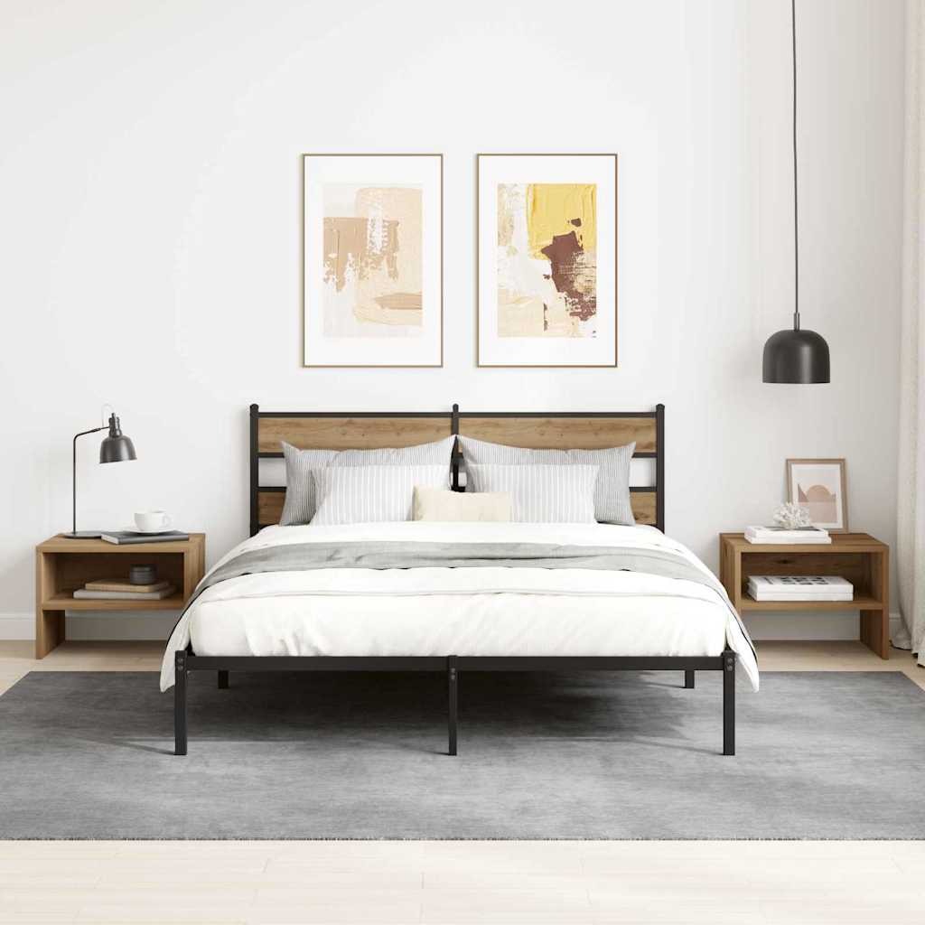 vidaXL Armadio da Notte rovere artigianale 40 x 40 x 30 cm