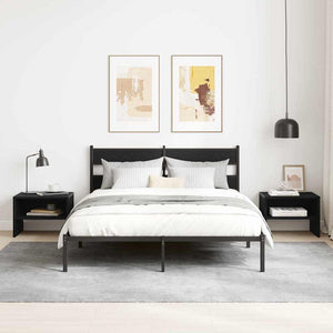 vidaXL Armadio da Notte Rovere nero 40 x 40 x 30 cm Legno multistrato