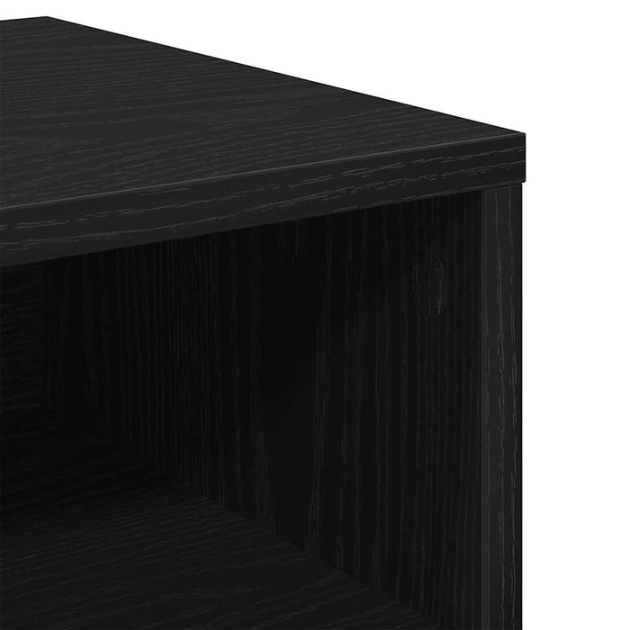 vidaXL Armadio da Notte 2 pcs Rovere nero 40 x 40 x 30 cm