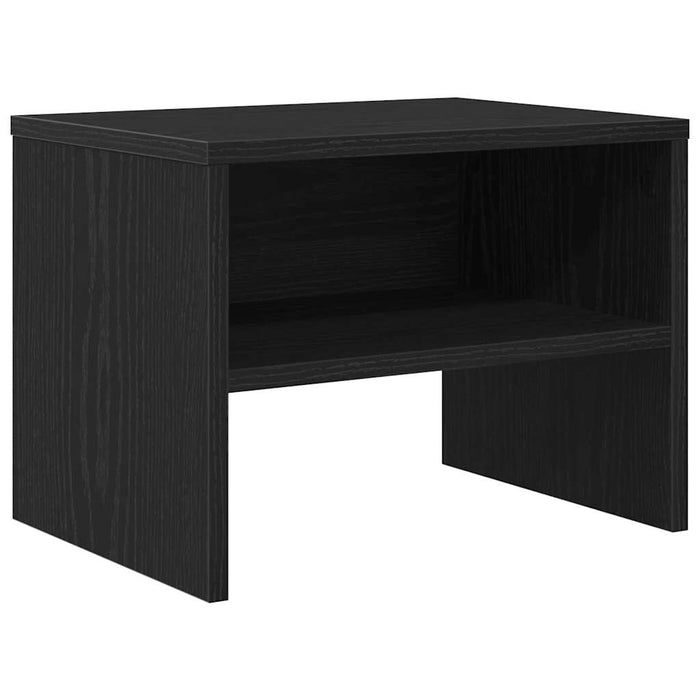 vidaXL Armadio da Notte 2 pcs Rovere nero 40 x 40 x 30 cm