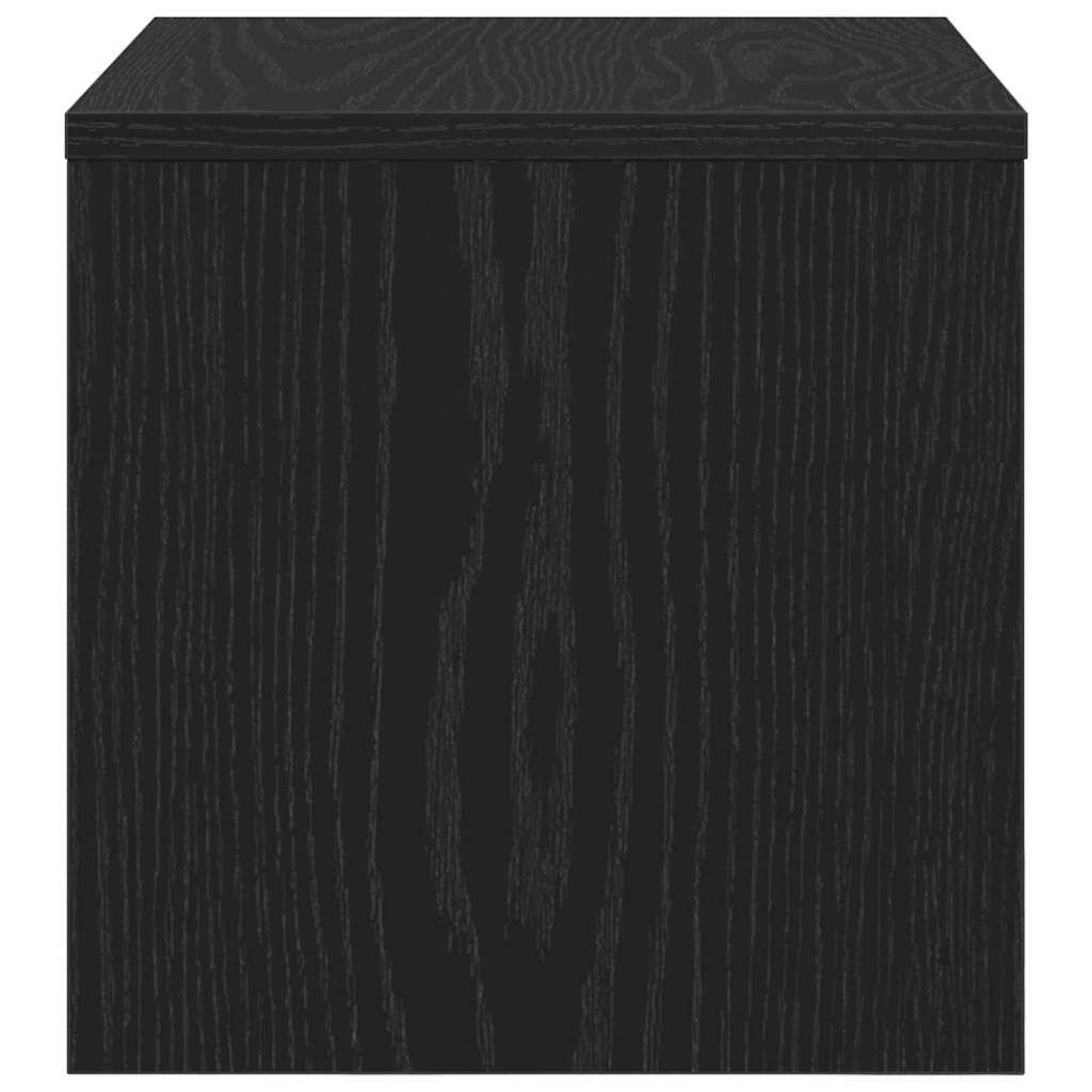 vidaXL Armadio da Notte 2 pcs Rovere nero 40 x 40 x 30 cm