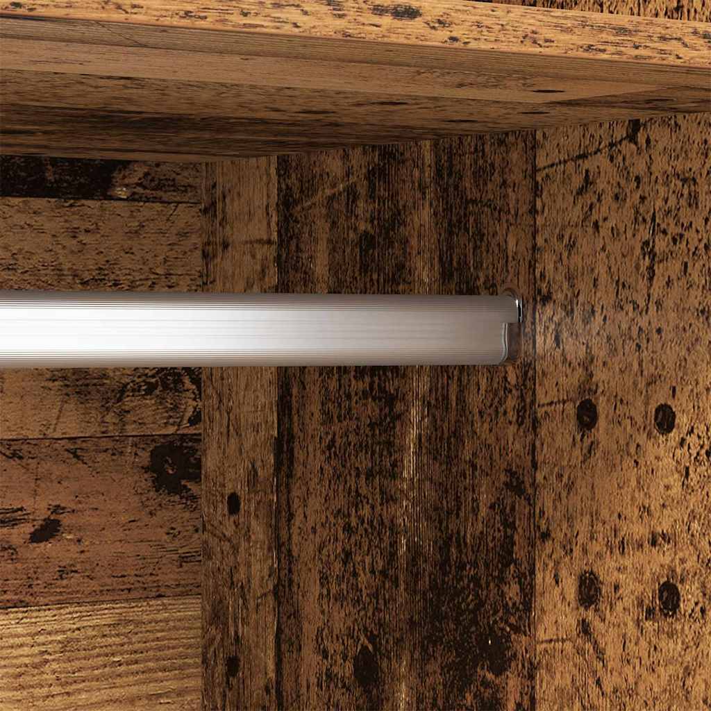 vidaXL Guardaroba con lo scaffale Legno vecchio Legno multistrato