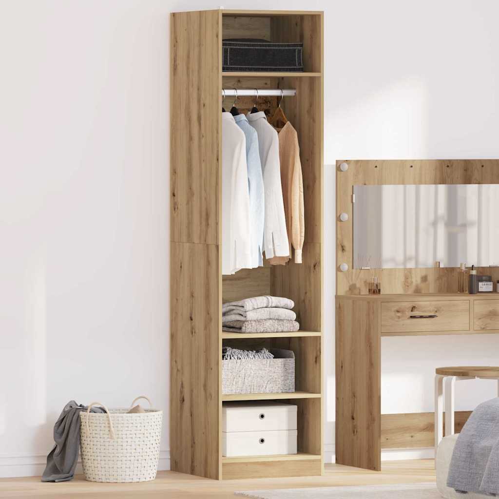 vidaXL Guardaroba con lo scaffale rovere artigianale Legno multistrato