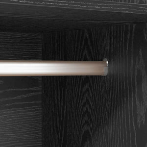 vidaXL Guardaroba con lo scaffale Rovere nero Legno multistrato