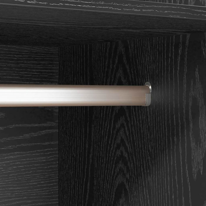 vidaXL Guardaroba con lo scaffale Rovere nero Legno multistrato