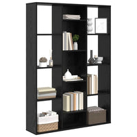 vidaXL Divider per stanze Rovere nero 100 x 24 x 140 cm