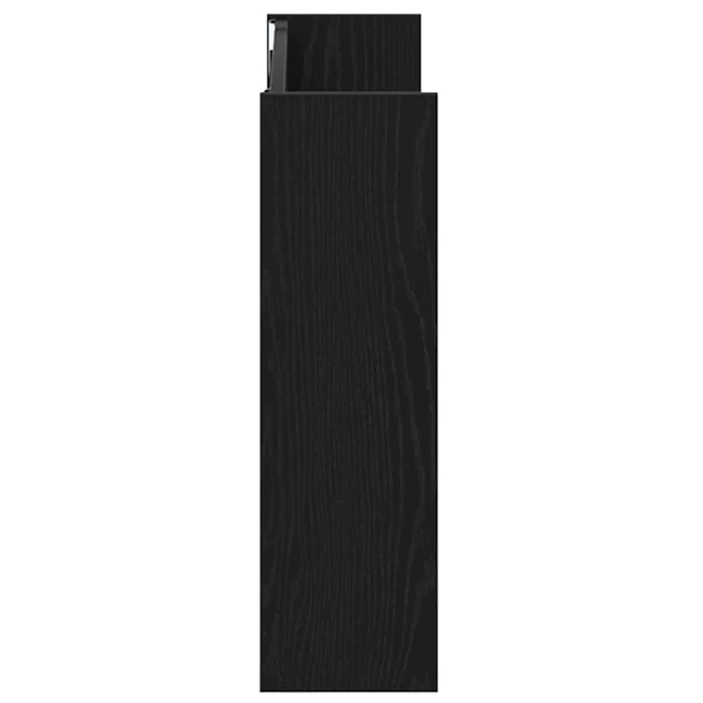 Armadi per scarpe da muro 2 pcs Rovere nero Legno multistrato 875027