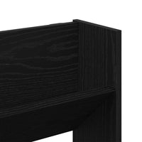 vidaXL Armadi per scarpe da muro 2 pcs Rovere nero Legno multistrato