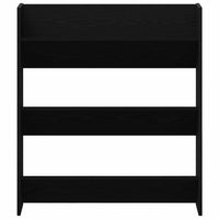 vidaXL Armadi per scarpe da muro 2 pcs Rovere nero Legno multistrato