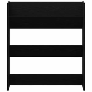 vidaXL Armadi per scarpe da muro 2 pcs Rovere nero Legno multistrato